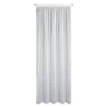 Firana biała z etaminy zdobiona lśniącymi drobnymi paseczkami 140x280 cm taśma ALEXI Eurofirany