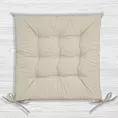 Poduszka na krzesło 40 x 40 x 5 cm wodoodporna kremowa z pikowaniem GARDEN Eurofirany
