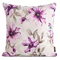 Poszewka na poduszkę 45x45 cm z tkaniny wodoodpornej na taras oraz balkon zdobiona nadrukiem subtelnych kwiatów kremowo, różowa GARDEN Eurofirany