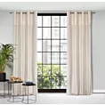 Zasłona kremowa z aplikacją z błyszczącego welwetu 140x250 cm przelotka AGNES Design 91 Eurofirany