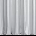 Zasłona szyta na taśmie fala biało srebrna z gładkiej tkaniny przeplatanej błyszczącą lureksową nicią