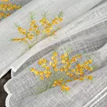 Tkanina firanowa zazdrostka zdobiona haftem żółtych kwiatów Eurofirany