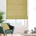 Roleta rzymska musztardowo oliwkowa z gładkiej tkaniny zaciemniającej typu blackout