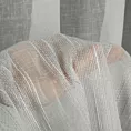 Firana szyta na taśmie fala naturalno kremowa zdobiona poziomymi pasami o naturalnym splocie