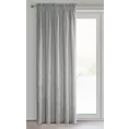 Zasłona srebrna z moherowej tkaniny 140x270 cm taśma AGIS Eurofirany