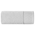 Ręcznik kąpielowy 50x90 cm bawełniany kolor srebrny zdobiony wzorem geometrycznym 500 g/m2 LAYLA Eurofirany