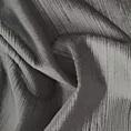 Poszewka szyta ciemnoszara z tkaniny welwetowej w pionowe prążki, wykończona obciążnikiem