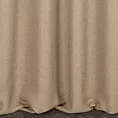 Zasłona szyta na taśmie fala jasnobrązowa z tkaniny o naturalnym splocie w stylu eko
