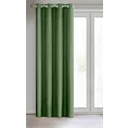Zasłona ciemnozielona z matowej gładkiej tkaniny 140x250 cm przelotka RITA Eurofirany