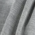 Poszewka szyta srebrno popielata z tkaniny w stylu eko o naturalnym splocie, z efektem melanżu, wykończona obciążnikiem
