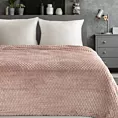 Koc 150x200 cm pudrowy miękki w dotyku z wytłaczanym wzorem 3D CINDY 6 Design 91