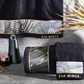 Ręcznik kąpielowy 50X90 cm bawełniany kolor czarny z designerską bordiurą 500 g/m2 EVA 17 Eva Minge Eurofirany