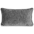 Poszewka na poduszkę 30x50 cm stalowa z szenilowej garbowanej tkaniny ROSI Eurofirany
