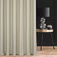 Zasłona szyta na flexach kremowa z miękkiej tkaniny o naturalnym splocie w stylu ekologicznym