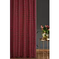 Zasłona szyta na taśmie 5 cm czerwono zielona z delikatnej tkaniny w kratkę