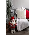 Poszewka na poduszkę 45x45 cm świąteczna o plecionej strukturze z mieszanki włókien biała Eurofirany