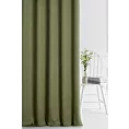 Zasłona szyta na taśmie 8 cm DORA - HIT jasnozielona z miękkiej tkaniny o welurowej strukturze