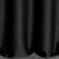Zasłona szyta na taśmie 5 cm czarna z miękkiej, matowej tkaniny w stylu eko o naturalnym splocie