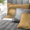 Poszewka na poduszkę 50x70 cm welwetowa pikowana w jodełkę metodą hot press miodowa SOFIA EUROFIRANY PREMIUM
