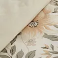 Pościel 220x200 cm bawełniana kolor jasnokremowy, beżowy w kwiaty SONIA 31 Eurofirany