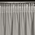Zasłona popielata z tkaniny welwetowej, troczek w zestwie 140x300 cm taśma + troczek ANTARA Eurofirany