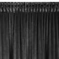 Zasłona czarna z welwetu zdobiona falbanami 140x250 cm taśma CHARLOTTE Eurofirany