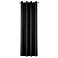 Zasłona czarna z matowej gładkiej tkaniny 140x250 cm przelotka RITA Eurofirany
