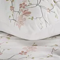 Pościel 220x200 cm bawełniana kolor biały, jasnoróżowy w kwiaty SONIA 37 Eurofirany
