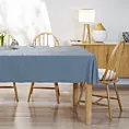 Obrus szyty DORA - HIT ciemnoniebieski z miękkiej tkaniny o welurowej strukturze