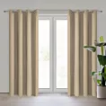 Zasłona beżowa z tkaniny typu dimout 140x250 cm przelotka NERISA Eurofirany