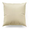 Poszewka szyta kremowa z jednokolorowej gładkiej tkaniny