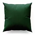 Poszewka szyta ciemnozielona z miękkiej tkaniny welwetowej