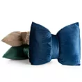 Poduszka 45x55 cm welwetowa kolor granatowy w kształcie kokardy KOKARDA  Eurofirany