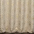 Zasłona szyta na taśmie 5 cm złota z szenilowej tkaniny w klasyczny wzór ornamentowy przetykany błyszczącą nicią Italissima Eva Minge