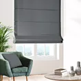 Roleta rzymska szara z gładkiej tkaniny typu dimout