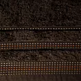 Ręcznik kąpielowy 70x140 cm bawełniany kolor brązowy z ozdobnym stębnowaniem 500 g/m2 POLA Eurofirany