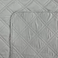 Narzuta welwetowa srebrna 220x240 cm pikowana metodą hot press wzór geometryczny LUIZ 8 DESIGN 91 Eurofirany
