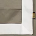 Pościel 220x200 cm z satyny bawełnianej kolor ciemnobeżowy, biały z kontrastującą kantą LAURA Eurofirany