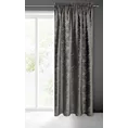 Zasłona grafitowa z szampańską przecierką z welwetowej tkaniny 140x270 taśma ADRIA Eurofirany
