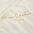 Koc  220x240 cm kremowy o wysokiej gramaturze z haftowanym logo CLARA PIERRE CARDIN Eurofirany