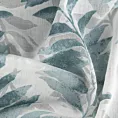 Zasłona naturalna w niebieskie liście 140x250 cm przelotka HARIET Eurofirany