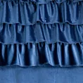 Zasłona granatowa zdobiona falbanami z welwetu 140x250 cm przelotka ERIN Eurofirany