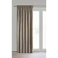 Zasłona beżowa z szenilowej tkaniny 140x270 cm taśma - VANI Eurofirany