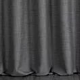 Zasłona szyta na taśmie fala grafitowa z tkaniny blackout zaciemniającej w 100% o naturalnej strukturze