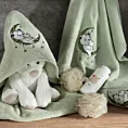 Ręcznik kąpielowy dziecięcy 70x140 cm bawełniany kolor miętowy z aplikacją w urocze misie 450 g/m2 BABY 74 Eurofirany