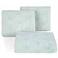 Ręcznik kąpielowy 50X90 cm bawełniany kolor miętowy zdobiony geometrycznym wzorem 500 g/m2 SENDI Eurofirany