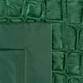 Narzuta welwetowa ciemozielona 280x260 cm z wytłaczanym metodą hot press motywem krokodylej skóry SALVIA 7 LIMITED COLLECTION Eurofirany