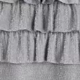 Zasłona srebrna zdobiona falbanami z moherowej tkaniny 140x250 cm przelotka AGIS Eurofirany