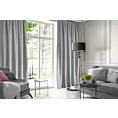 Zasłona srebrna z tkaniny welwetowej 140x270 cm taśma ROSA Design 91 Eurofirany
