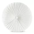 Poduszka okrągła średnica 40 cm welwetowa biała pikowana VELVET 68 Eurofirany